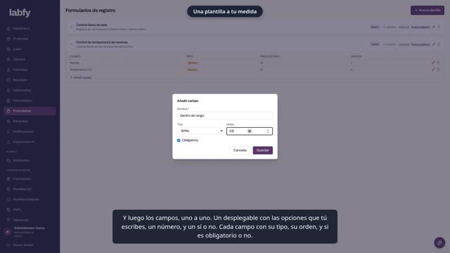 Fotograma de LABFY durante el tutorial «Tus registros diarios»
