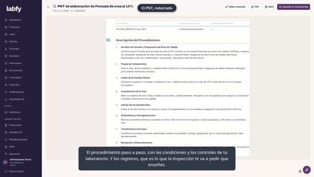 Fotograma de LABFY durante el tutorial «Los PNTs que pide la inspección»