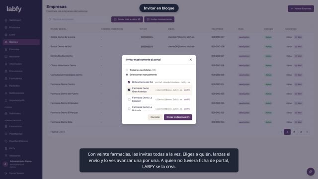 Fotograma de LABFY durante el tutorial «Dar acceso al portal»